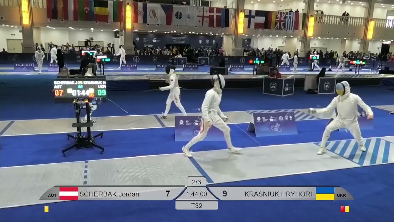 2026 133 T32 02 M E Individual GEO Blue KRASNIUK UKR vs SCHERBAK AUT