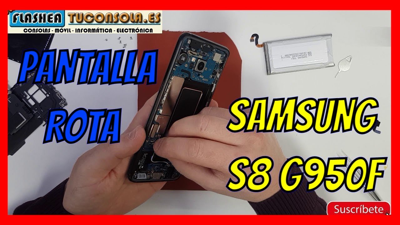 ✅Cambiar pantalla rota samsung s8 G950F - Reparación completa