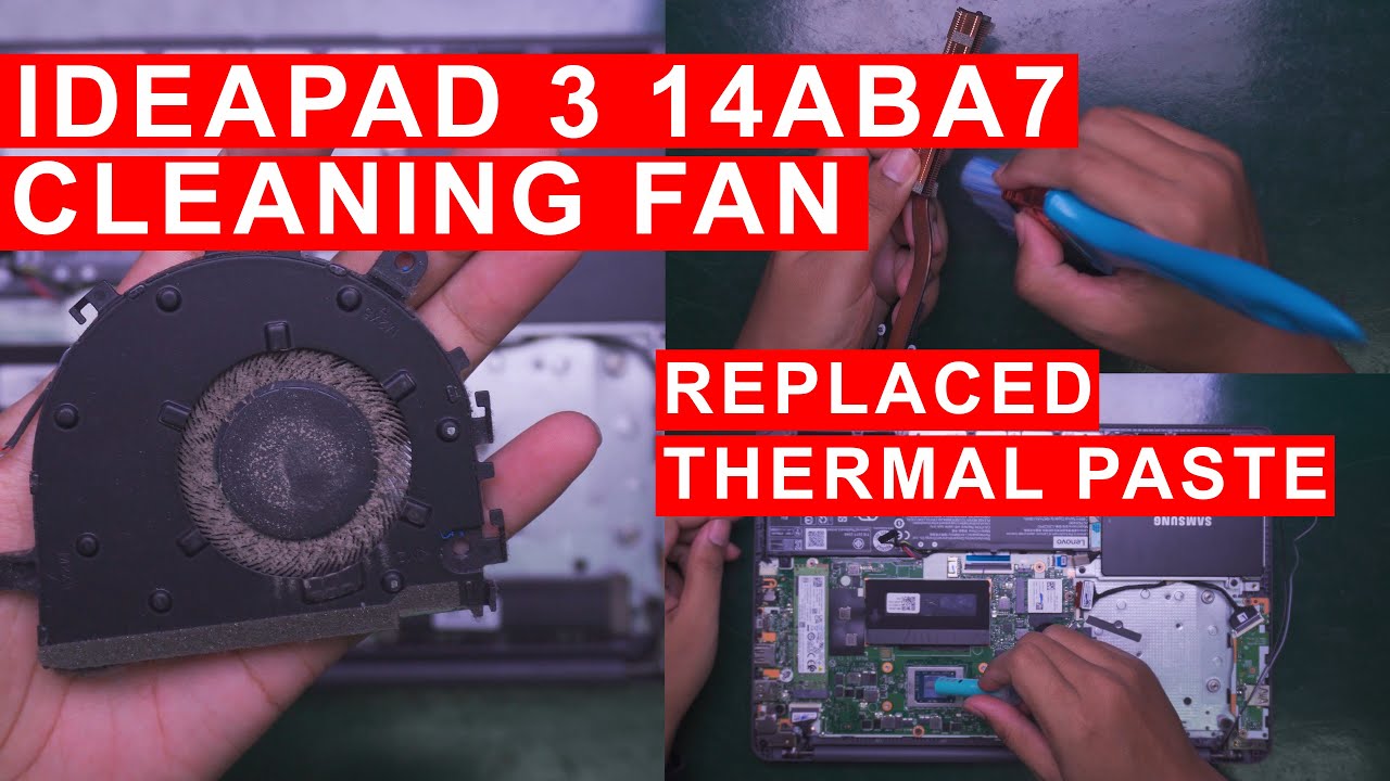 Ideapad 3 14ABA7 82RM001WID Cleaning and Replacing Thermal Paste