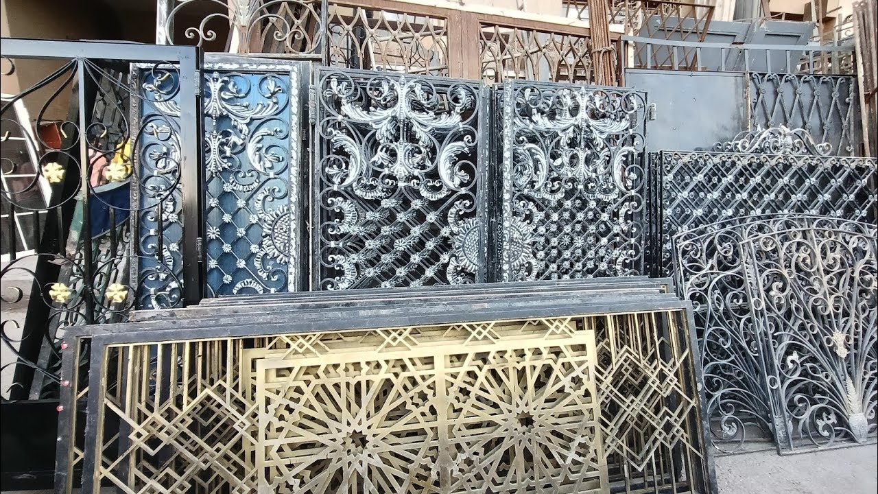 بوابات حديد ليزر استعمال فلل وشبابيك وترابزين سلالم وبوابات جديده بنص التمن سوق المستعمل القاهره 