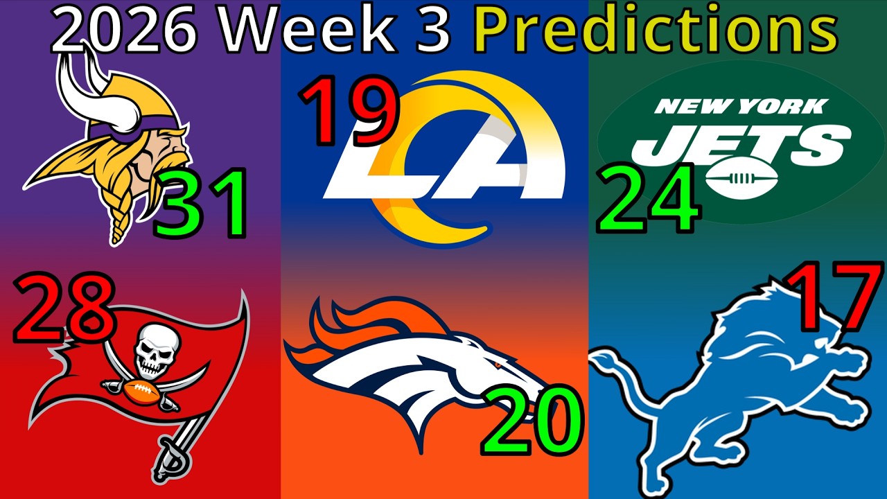 2026 NFL Week 3 Predictions (With Scores)