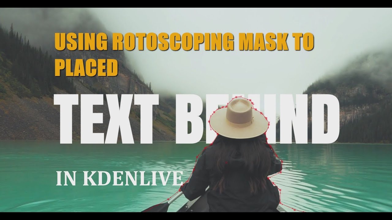 Using Rotoscoping Mask to Add Text Behind an object in Kdenlive