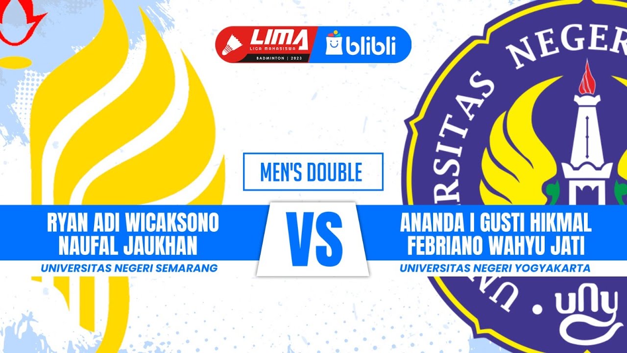 UNNES (RYAN/NAUFAL) vs UNY (ANANDA/FEBRIANO) | MEN'S DOUBLE FINAL | DEC 3