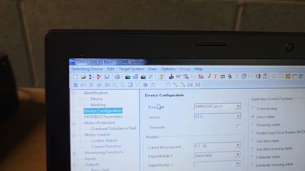 Simocode Pro V Loss of rotation trip