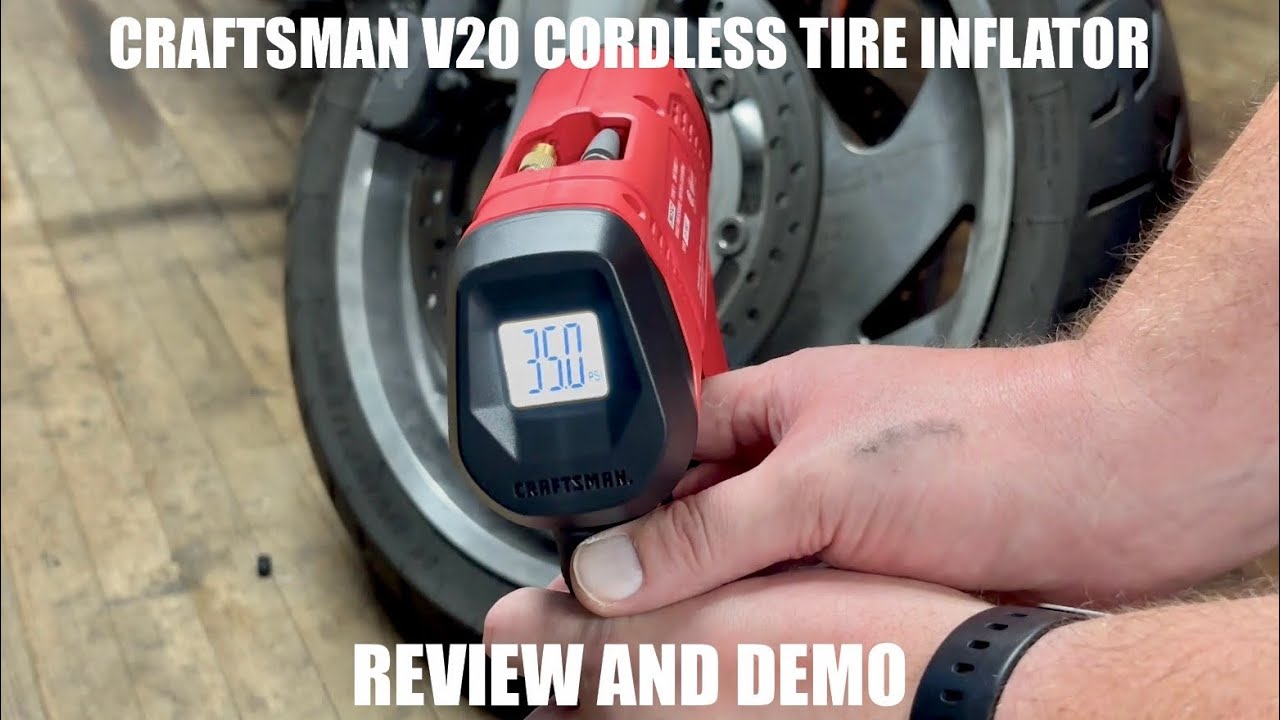 Craftsman V20 Cordless Tire Inflator Review and Demo