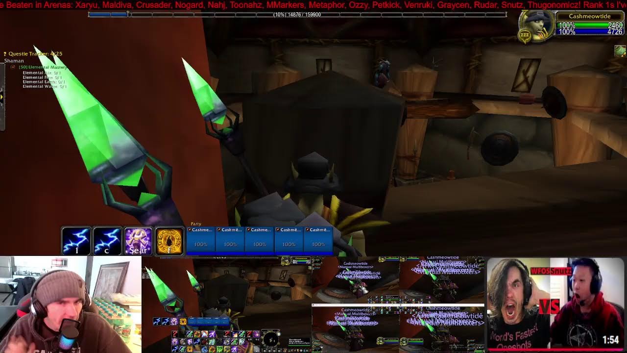Manually Multiboxing 5 Ele Dungeon Spam (Level 56) | TBC!