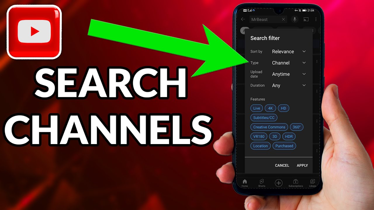 How To Search Channels On YouTube App