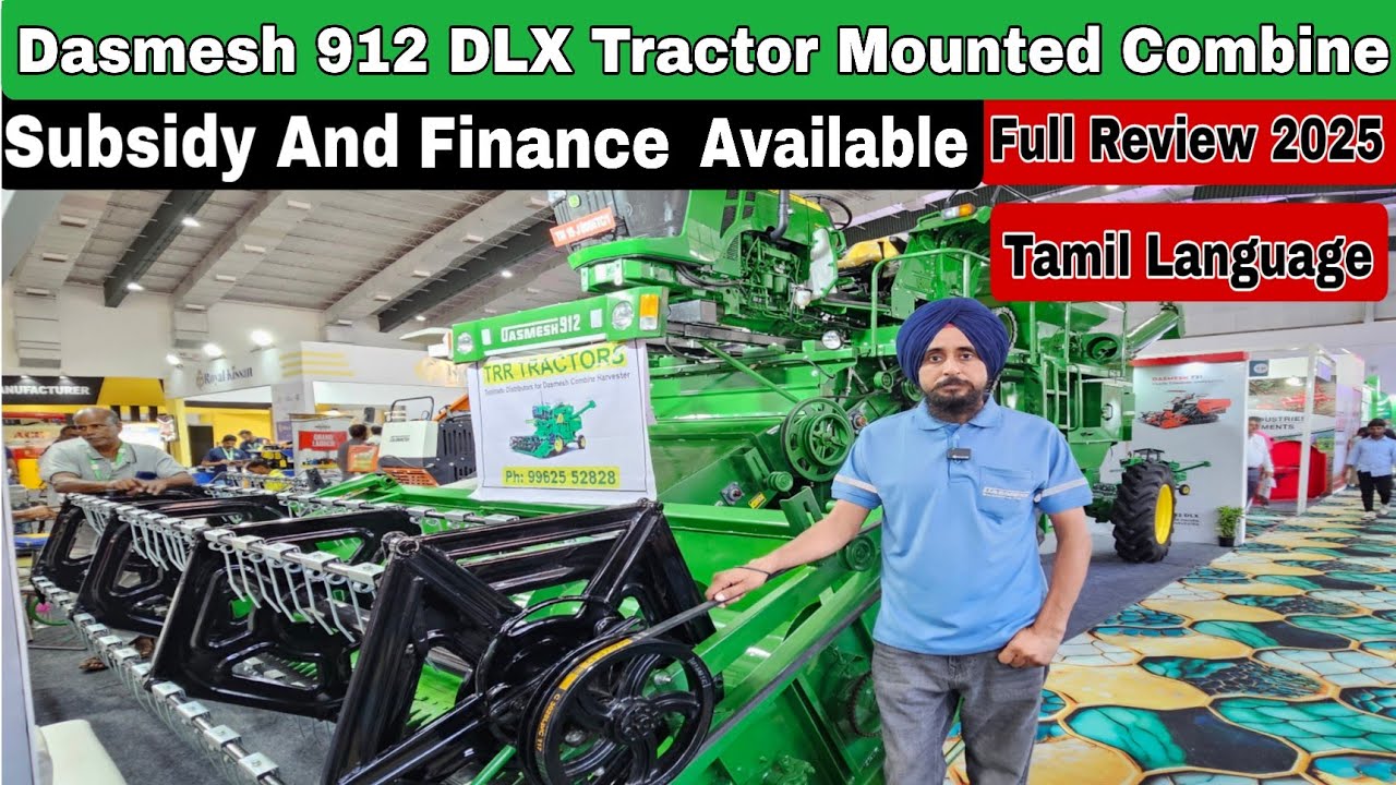 Dasmesh 912 DLX Tractor Mounted Combine || Full Review In Tamil || New Model 2025 #tamil