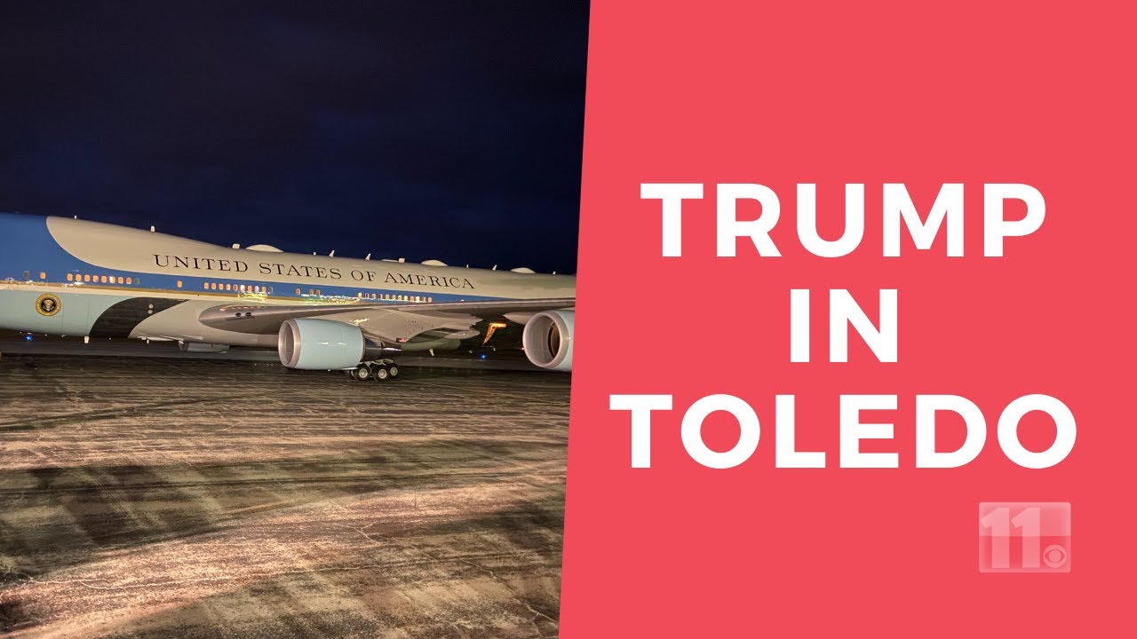 Team coverage of Trump in Toledo: Arrival of the president at the airport