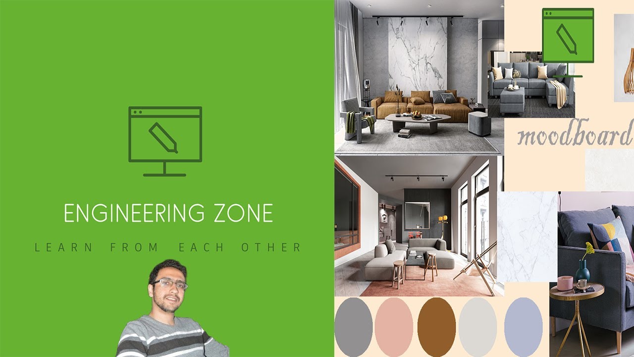 1- mood board interior design | موود بورد لتصميم الداخلي