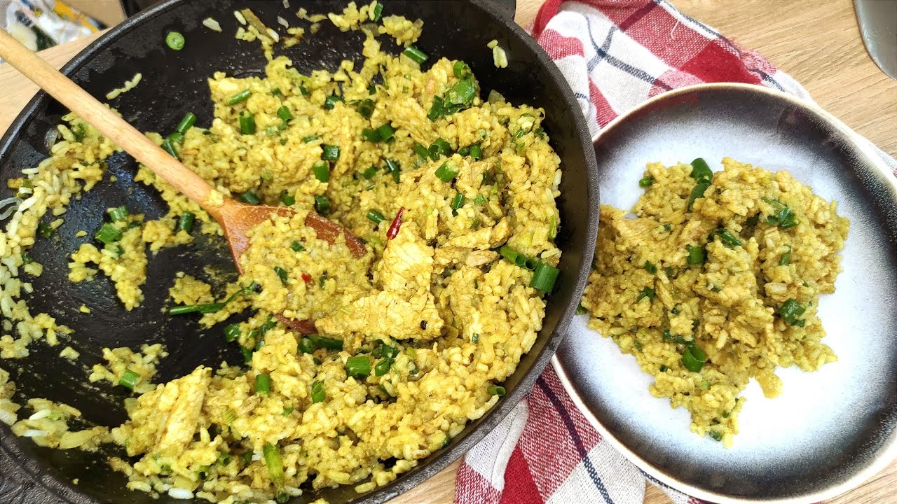 SMAŻONY RYŻ CURRY Z MIĘSKIEM! PYSSZNOŚCI!