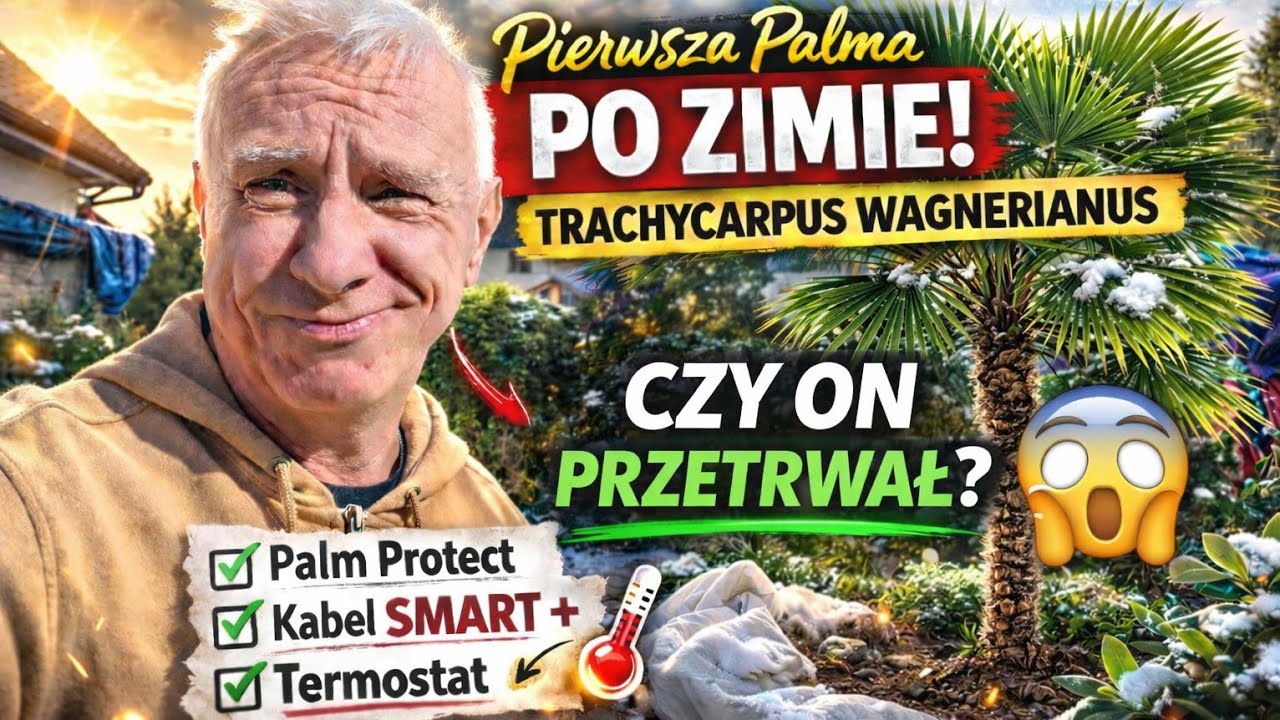 👉 Trachycarpus wagnerianus po zimie 🌴 odkrywam palmę w ogrodzie BestPalm w Dzierżoniowie.