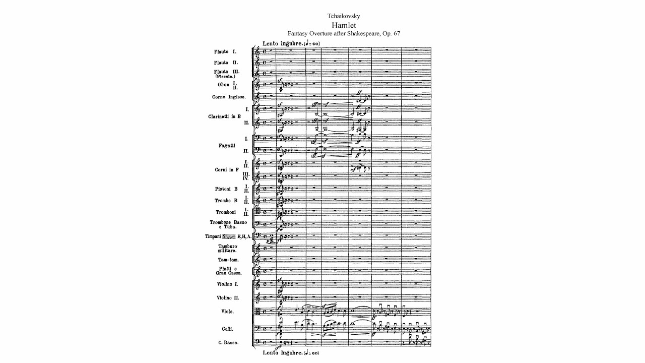 Tchaikovsky: Hamlet, Op. 67 (with Score)