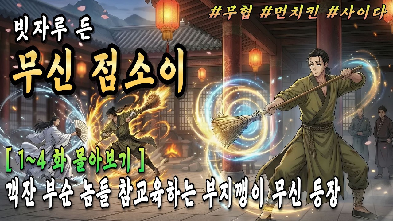 [1~4 몰아보기] 객잔 부순 놈들 참교육하는 부지깽이 무신 등장 #무협소설 #무협 #오디오북