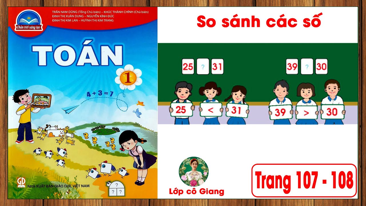 Toán lớp 1 chân trời sáng tạo trang 107-108 |So sánh các số