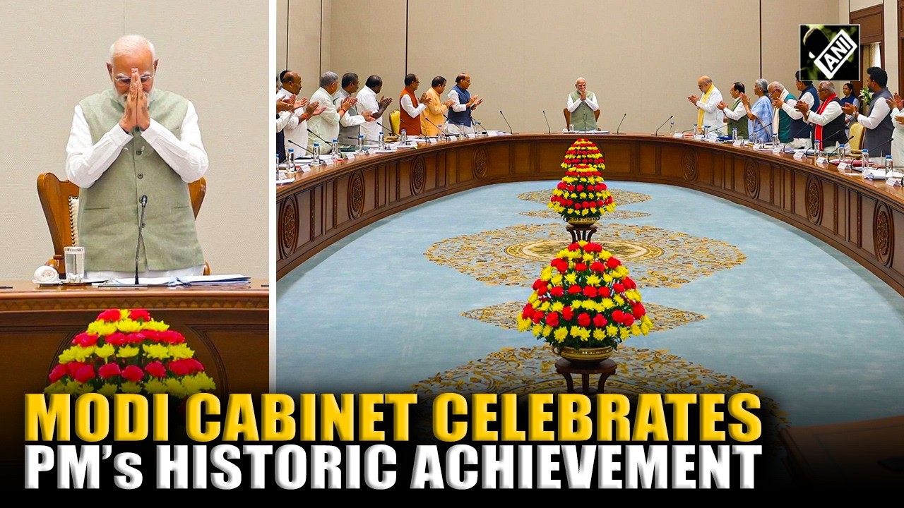 PM Modi Marks Historic Milestone, chairs cabinet meeting amid BJP celebrations nationwide