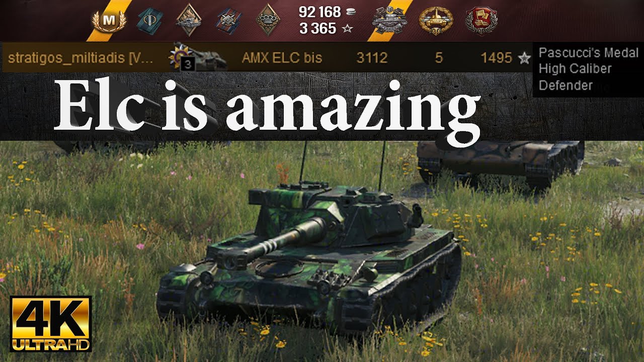 AMX ELC bis video in Ultra HD 4K🔝 is amazing, 3112 dmg, 5 kills, 1495e 🔝 World of Tanks ✔️