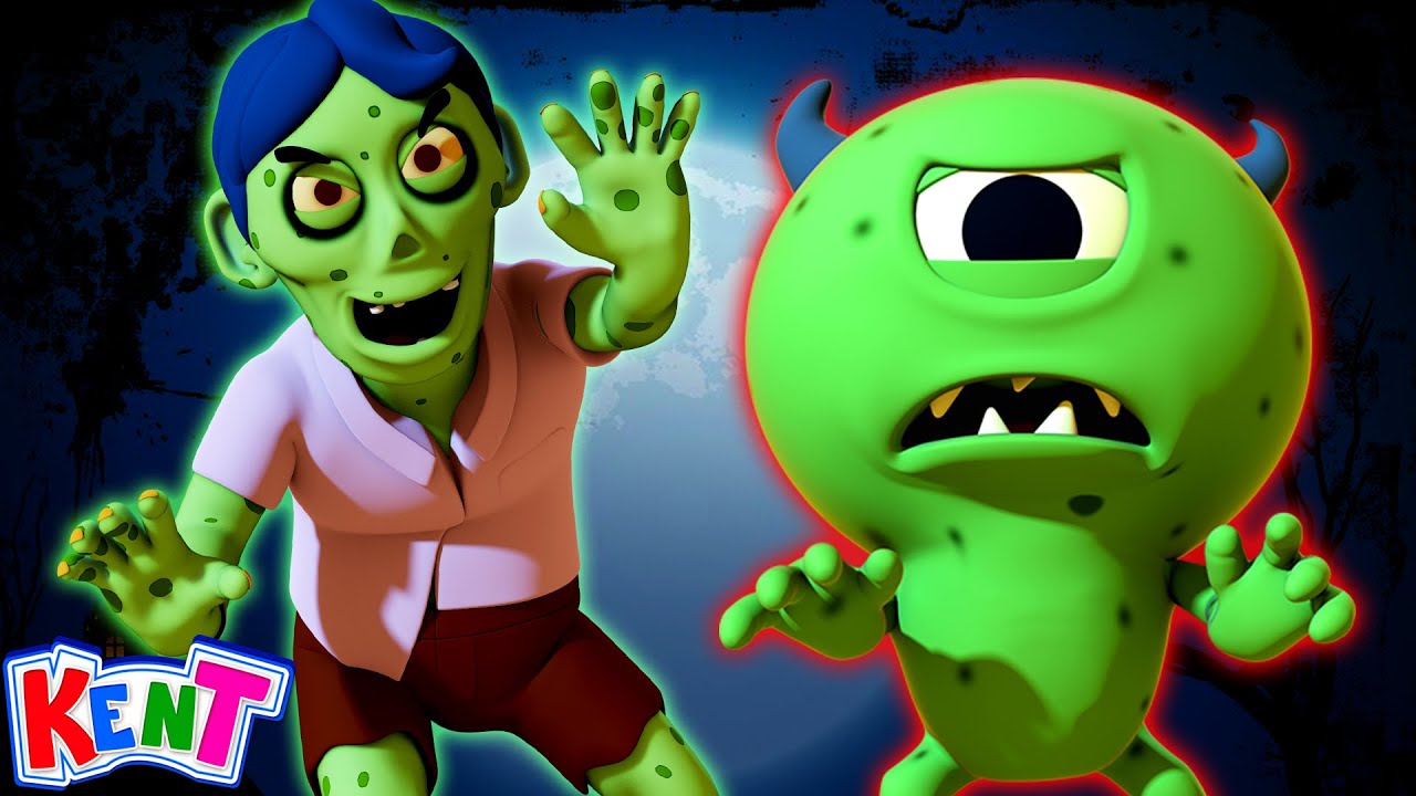 Catch The Halloween Monster + Spooky Scary Zombie Songs By Kent The Elephant