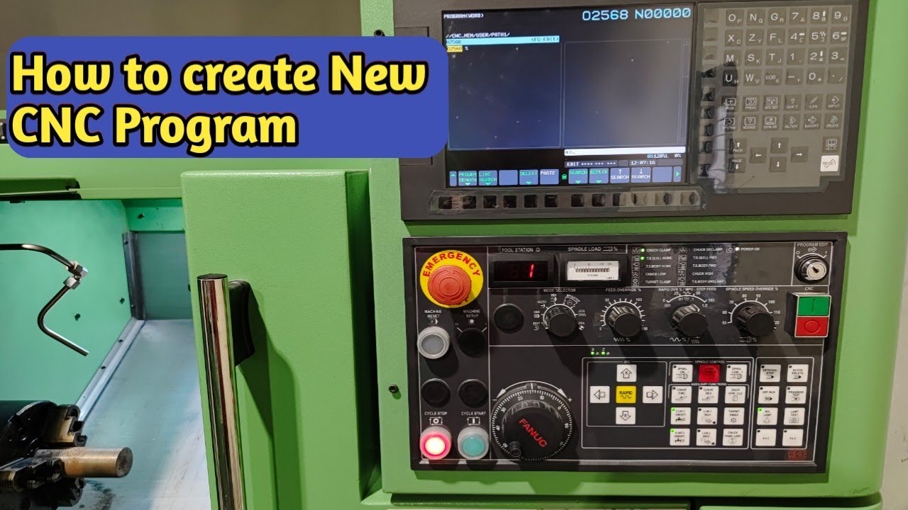 how to create new program in cnc machine | how to make cnc program fanuc control pannel |
