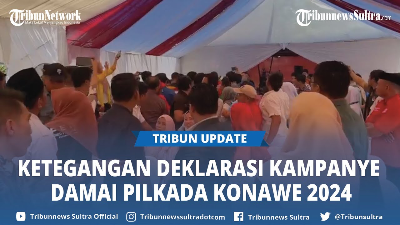 Ketegangan Deklarasi Kampanye Damai Pilkada Konawe 2024,  Nyaris Ricuh dan Baku Hantam