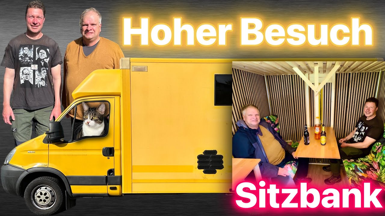 Postkoffer Camper Teil 5 Sitzbank und Tisch testen mit Andreas und Rene
