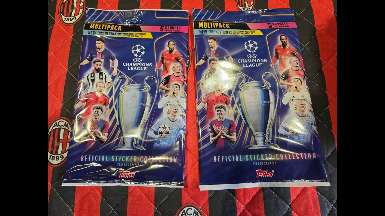TOPPS CHAMPIONS LEAGUE 24/25 - KOLEKCJA NAKLEJEK - OTWIERAM DWA MEGA MULTIPACKI - KT&Oacute;RY BYŁ LEPSZY??