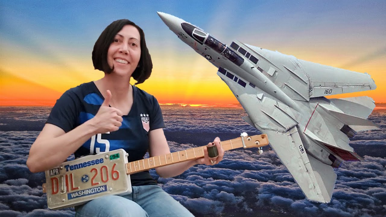 Top Gun Anthem + Danger Zone on Cigar Box Guitar