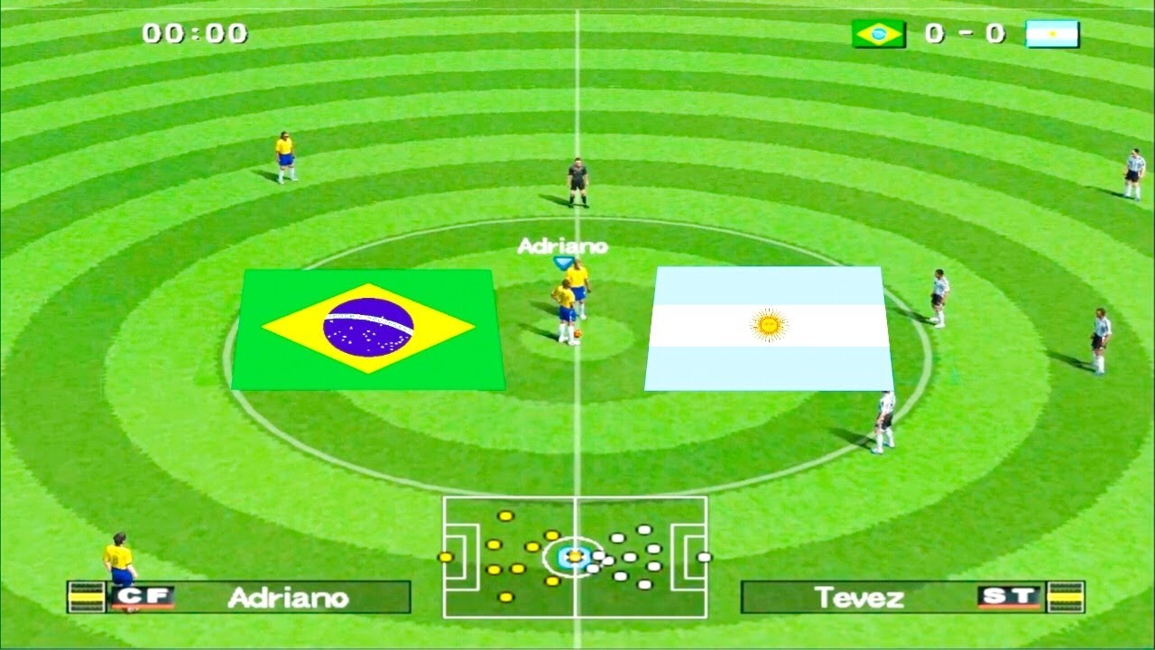 Winning Eleven 10 - Brazil VS Argentina I PS 2