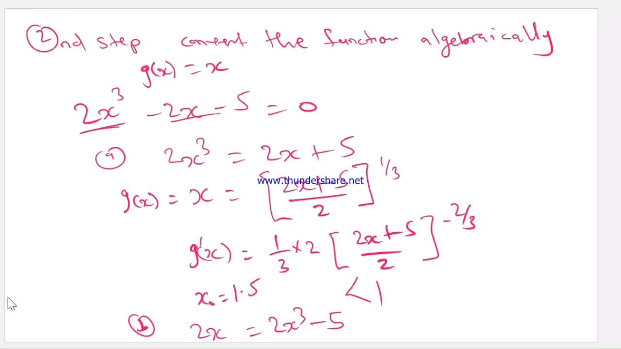 Numerical Method:  Fixed Point and Newton Rapshon