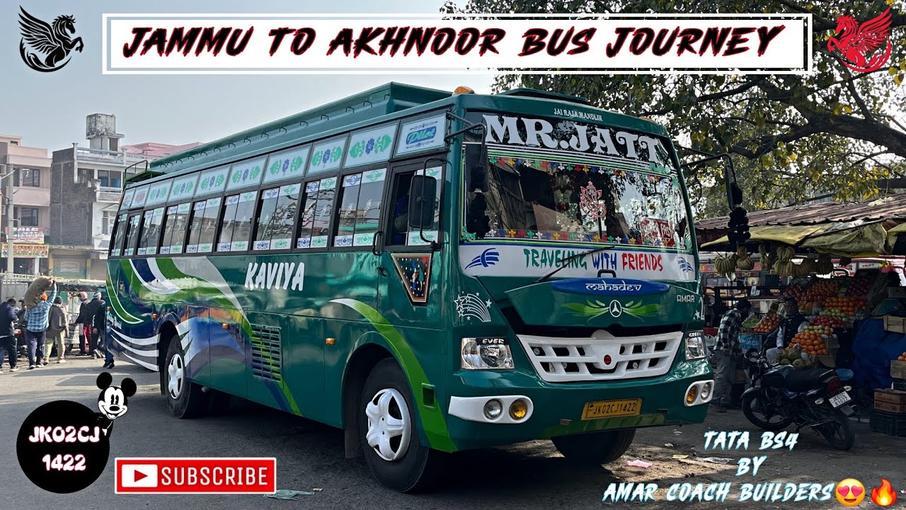 Jammu to Akhnoor Bus Journey😍🔥 In Tata Bs4 2019 model 🔥 Jammu Buses 😍🔥 