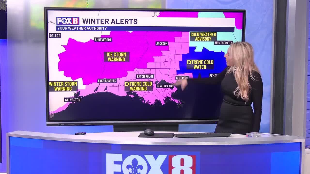 Flooding rain tonight, severe storms sunday before dangerous Arctic freeze hits Louisiana