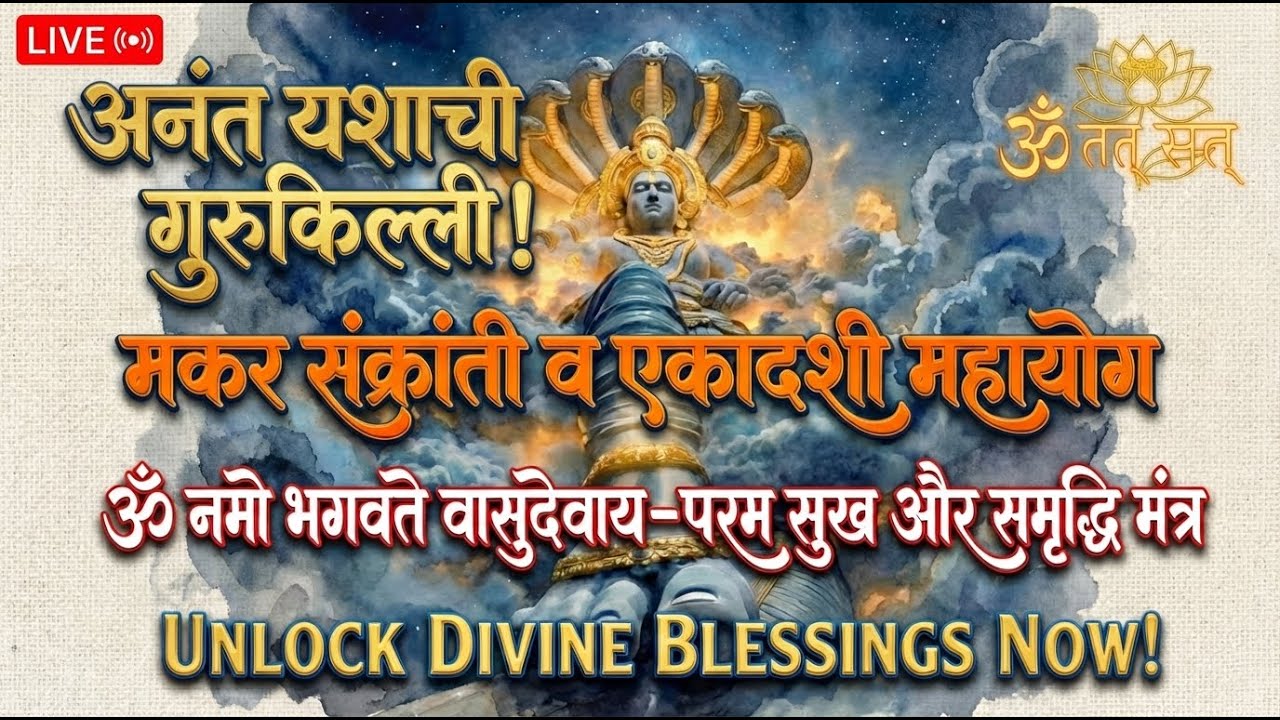 LIVE loop  Makar Sankranti & Ekadashi Special Om namo Vasudevay | Powerful Vishnu Mantra for Success
