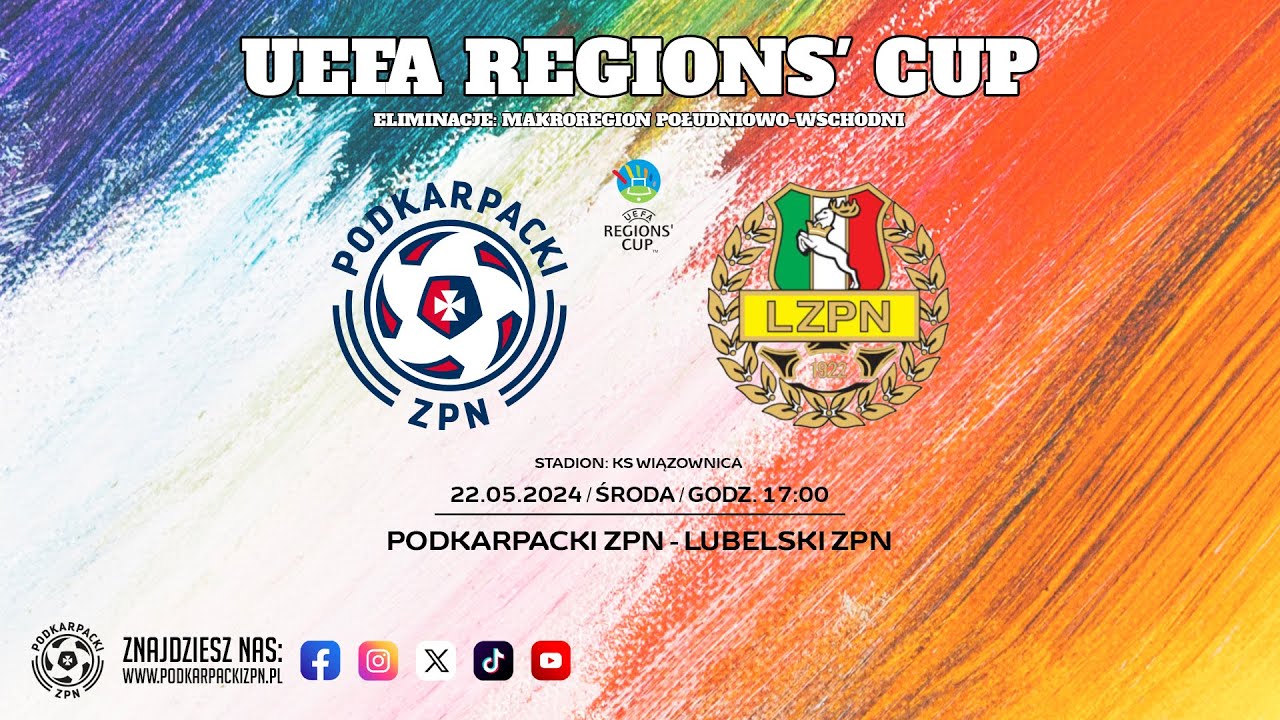 🔴[NA ŻYWO] PODKARPACKI ZPN - LUBELSKI ZPN | UEFA REGIONS CUP I 2024-05-22, godz. 17:00, #live #pzpn