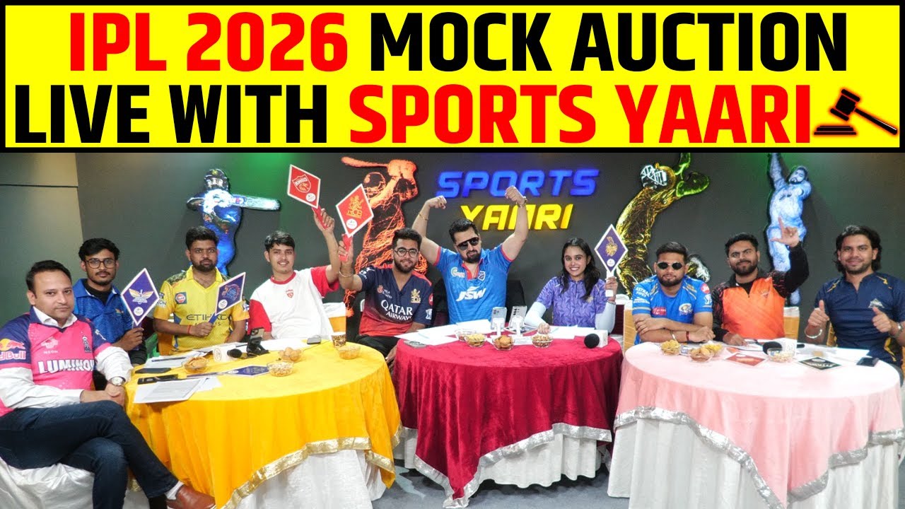 🔴IPL 2026 MOCK AUCTION | CSK, RCB, MI, KKR, RR, PBKS, GT, LSG, SRH, DC | LIVE WITH SPORTS YAARI