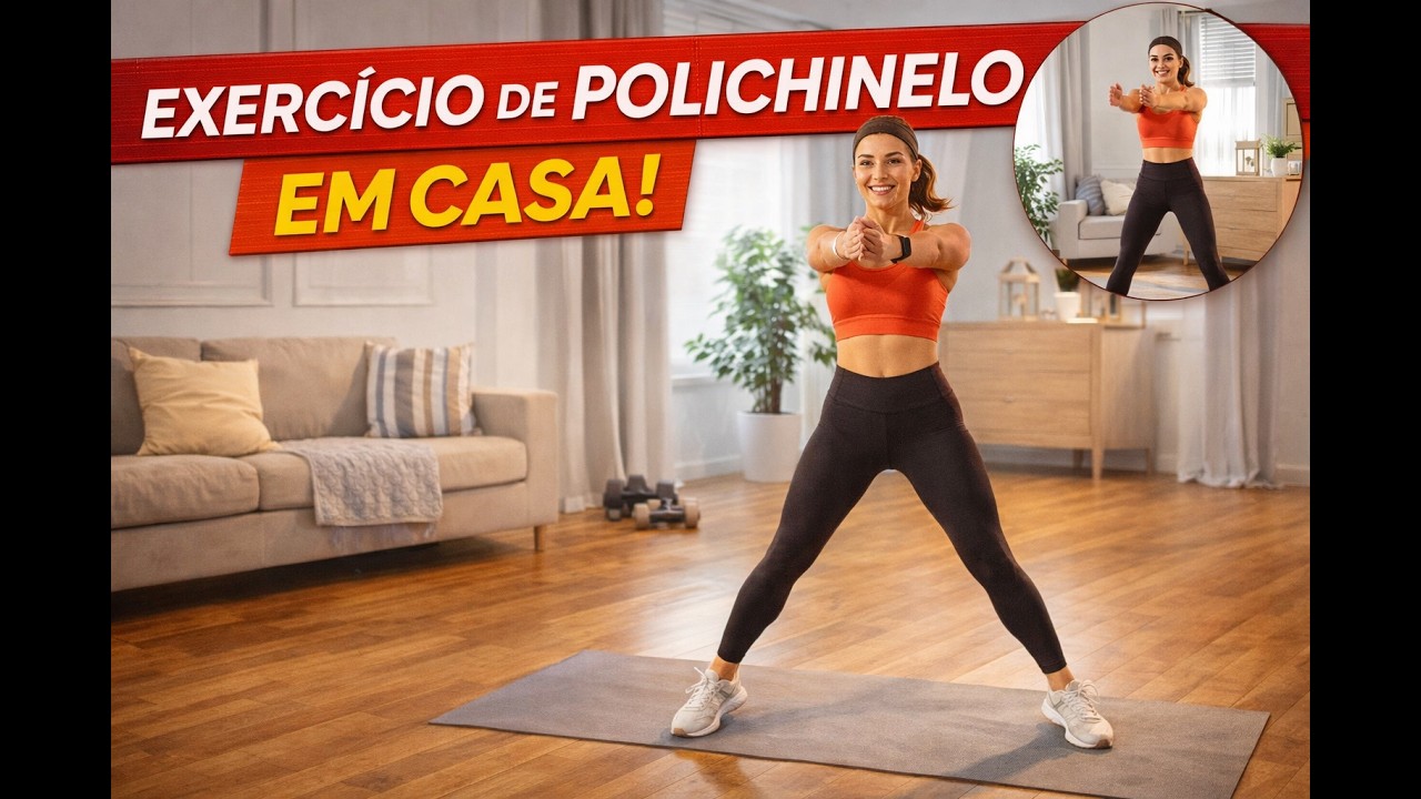 EXERCÍCIO DE POLICHINELO FRONTAL | EM CASA | INICIANTE A AVANÇADO
