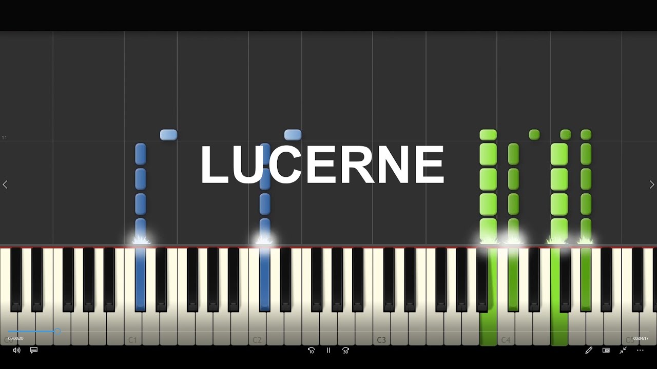 LUCERNE RICHY MITCH & THE COAL MINERS PIANO TUTORIAL EASY TECLADO TUTORIAL