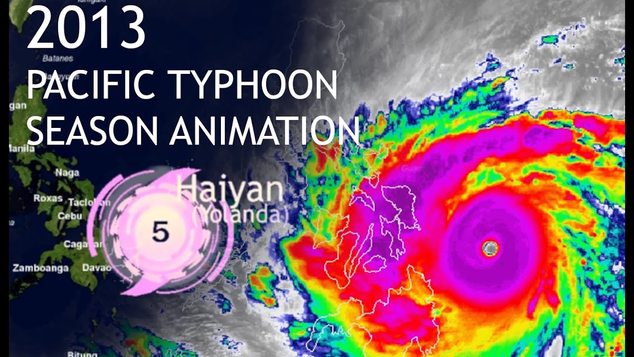 2013 West Pacific Typhoon Season Animation