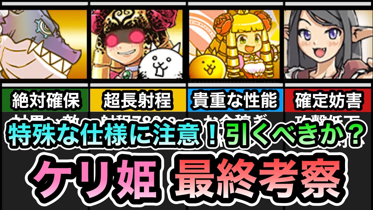 【本当に引くべき？】超激レア確定キャンペーン開催中！ 「チビガウ」は必ず確保しよう！ 当たりキャラランキングを紹介！ ケリ姫コラボガチャ 最終考察！ 【にゃんこ大戦争】
