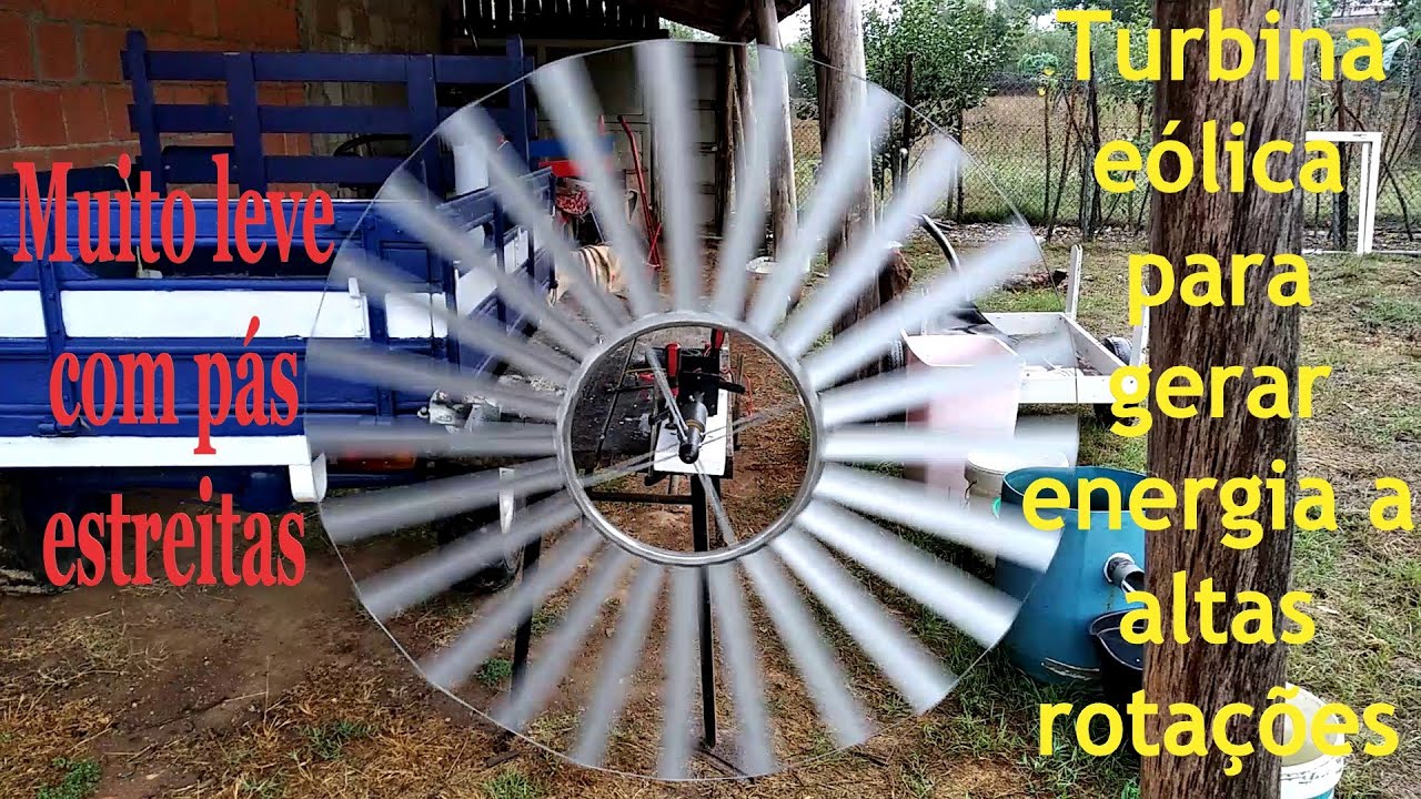 Turbina muito leve para produzir energia