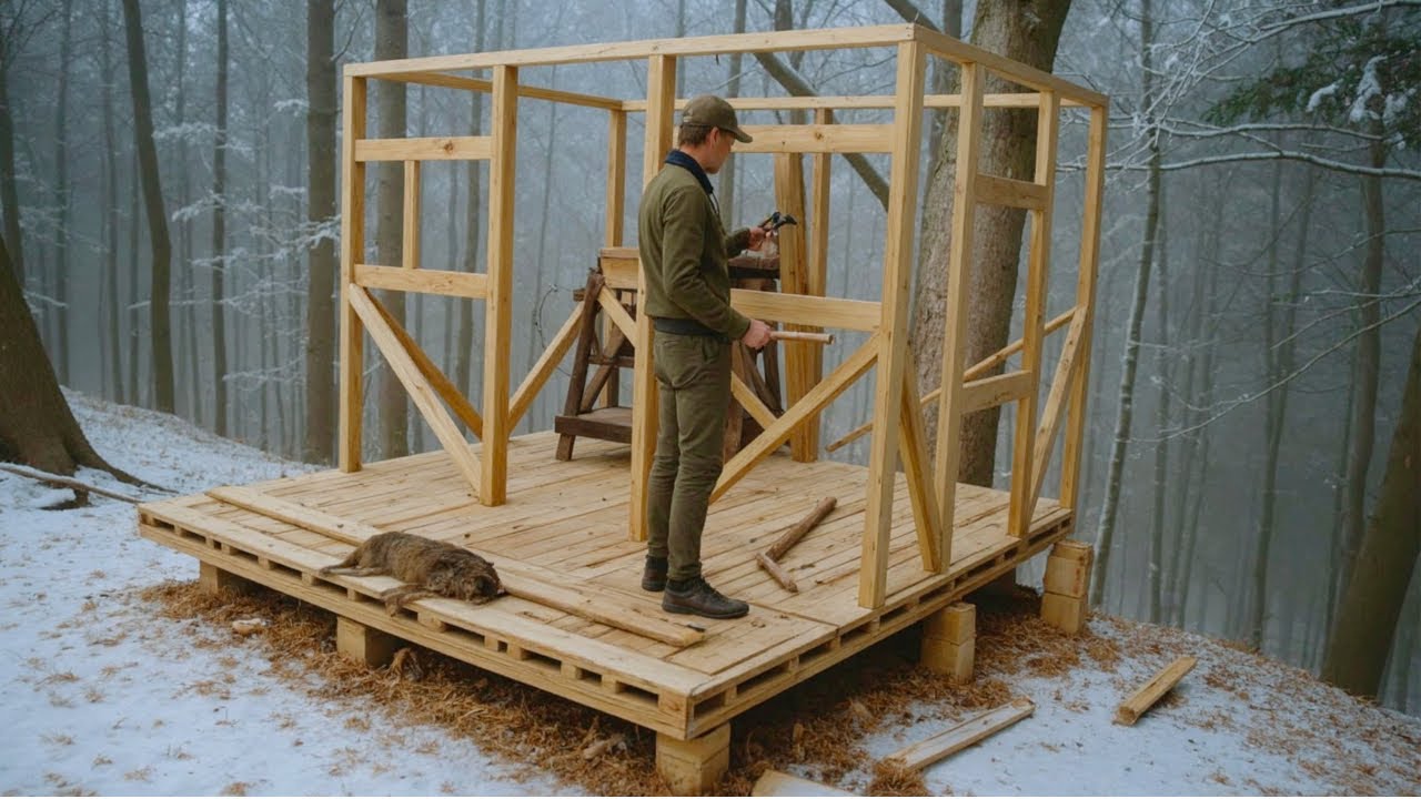 Man Builds AMAZING Wooden House in 100 Days