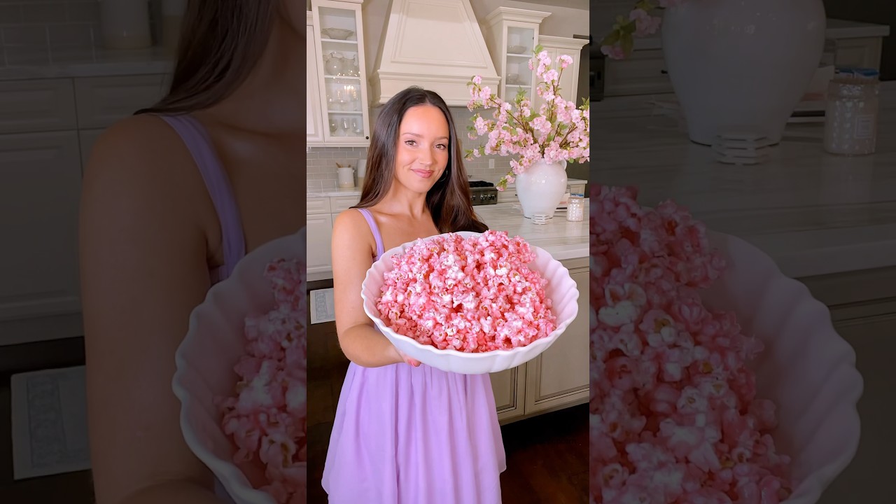 Barbie Pink Popcorn Recipe #barbie #barbiecore #barbiemovie #barbieparty