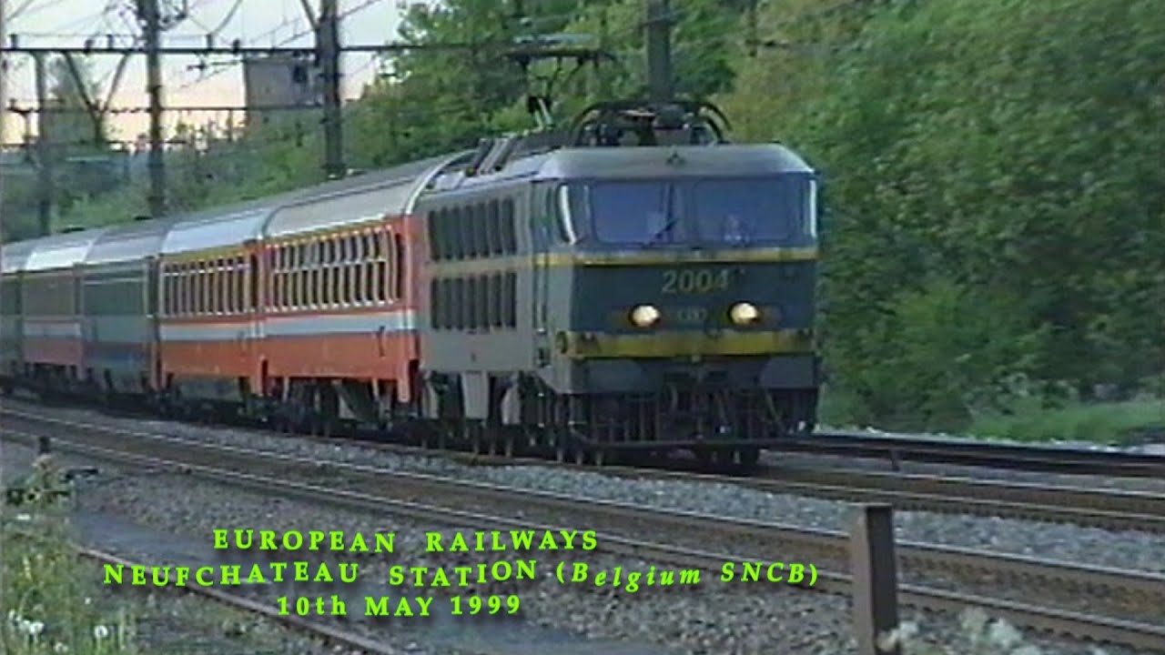 European Railways in the 1990s Neufchâteau Station (Belgium SNCB) on 10th May 1999