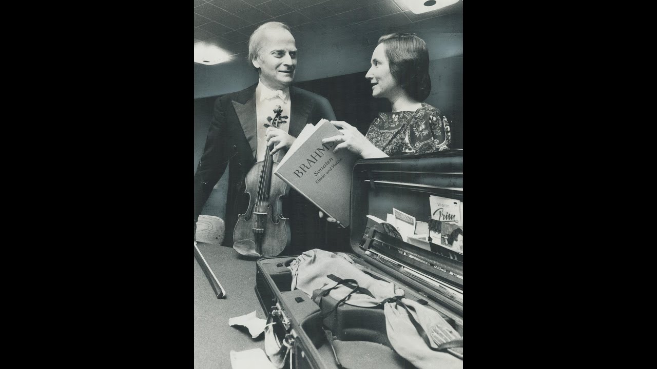 Brahms:  Violin Sonata no. 3 in D minor op. 108 -  Yehudi Menuhin, violino; Hephzibah Menuhin, piano