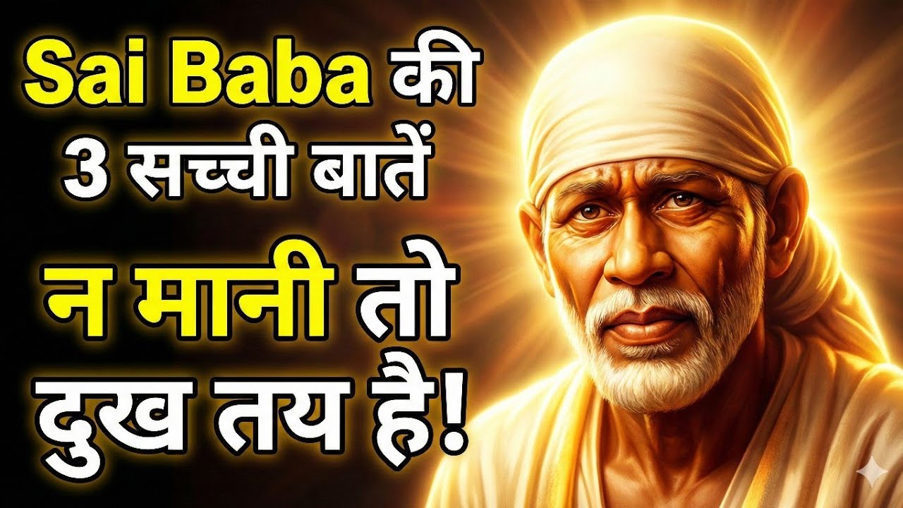 साईं बाबा की ये 3 बातें जो नहीं मानता, वो जीवन भर पछताता है | Sai Baba 3 Life Changing Truths