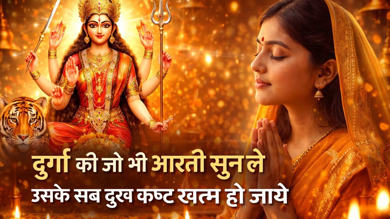 🔱 Maa Durga Ki Divya Aarti | Powerful Blessings & Positive Energy🙏 Durga Aarti Suno 