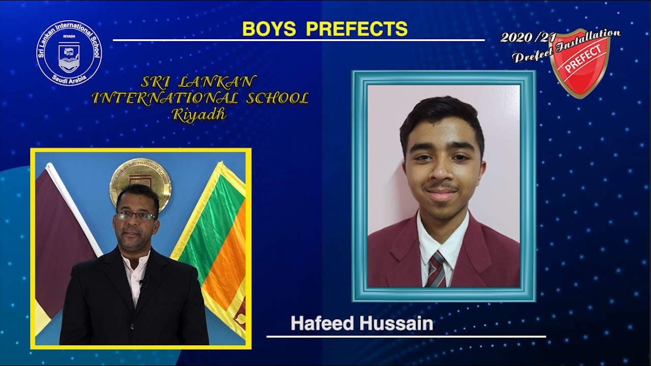 SLISR Virtual Prefect Induction Ceremony 2020/21