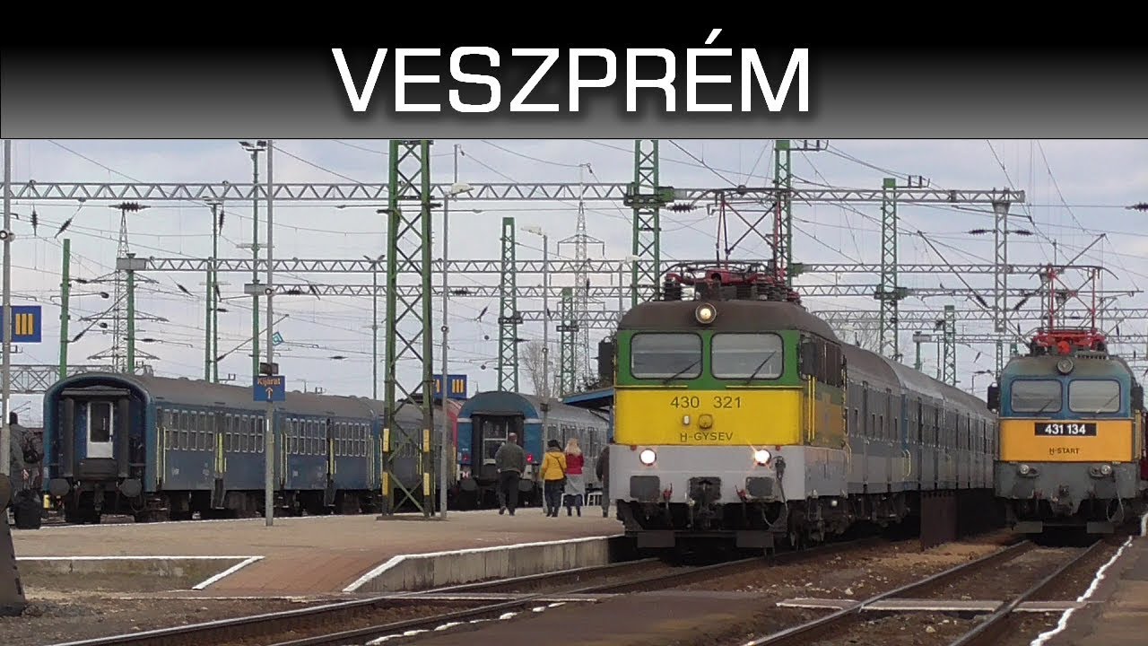 Vonatok Veszprém állomáson / Trains in Veszprém
