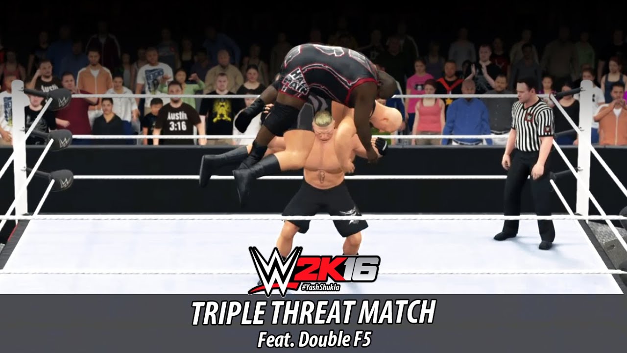 WWE 2K16 - Brock Lesnar vs Big Show vs Mark Henry | Triple Threat Match | PS4 Gameplay