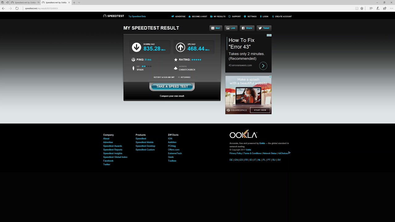 Gigabit Spark NZ Internet Steam Download