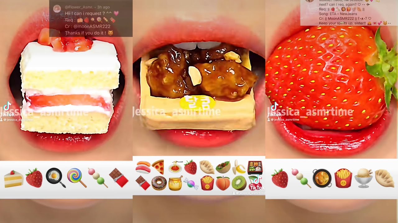 6 minutes of satisfying eating sounds by @MoonASMR222  edited by @jessica_asmrtime